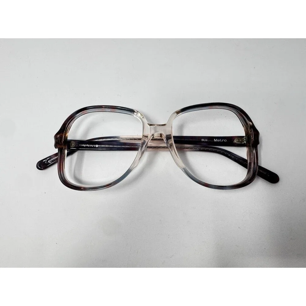 Vintage UNIVIS Metro Eyeglass Frames BLU Pink Blue Fade 48-12-140